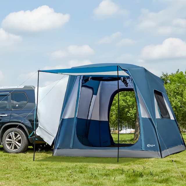 🏕️ PORTAL Heckzelt Angebot 4-5 Personen 2 in 1 Auto Zelt mit Sonnensegel 🚗💨