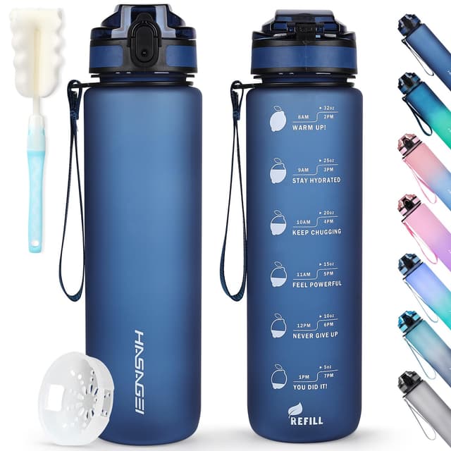 HASAGEI Sports Trinkflasche 1L Wasserflasche BPA Frei Tritan Sportflasche 🚴‍♂️🏋️‍♂️