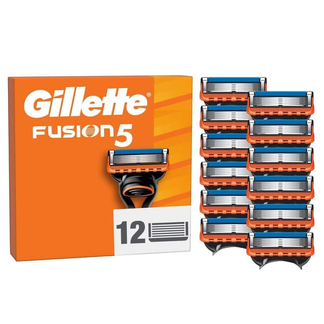 🪒🌟 Großer Gleitstreifen! Gillette Fusion5 Rasierklingen 12er Pack - 37.39€