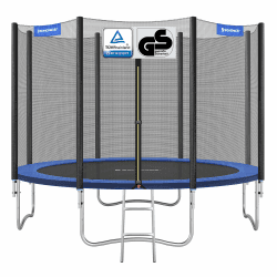 🎉 SONGMICS Trampolin Outdoor Ø 366 cm Blau mit Sicherheitsnetz und Leiter 🎈