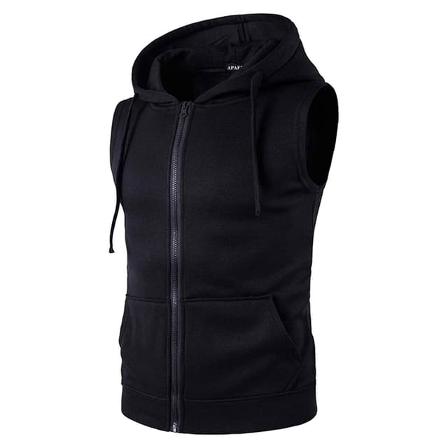 👕🏋️‍♂️ APAELEA Herren Tank Tops Ärmellose Hoodie Sommer Bodybuilding Fitness Muskelshirt Sportweste XL Schwarz - Spezialangebot!