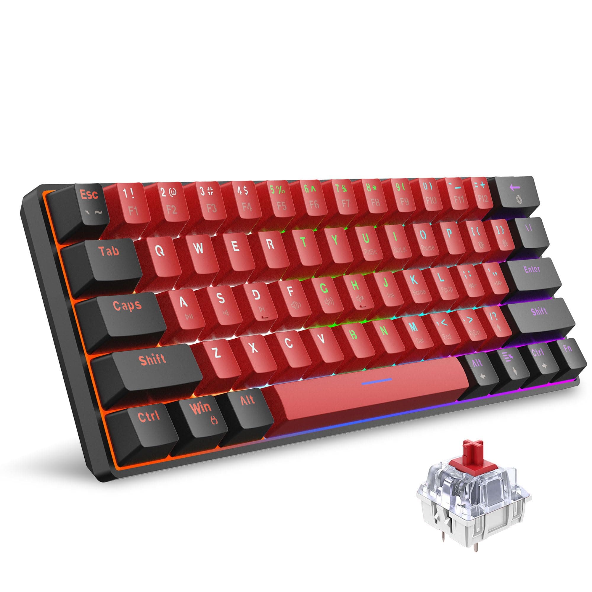 🔥 Deal des Tages! Snpurdiri 60% Mini-Gaming-Tastatur 🎮