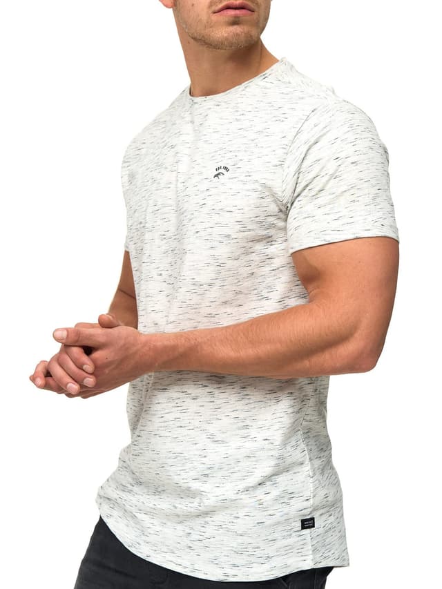 Indicode Herren Kloge T-Shirt mit Rundhals-Ausschnitt | Herrenshirt Sommershirt XL Ecru Mix 🌟