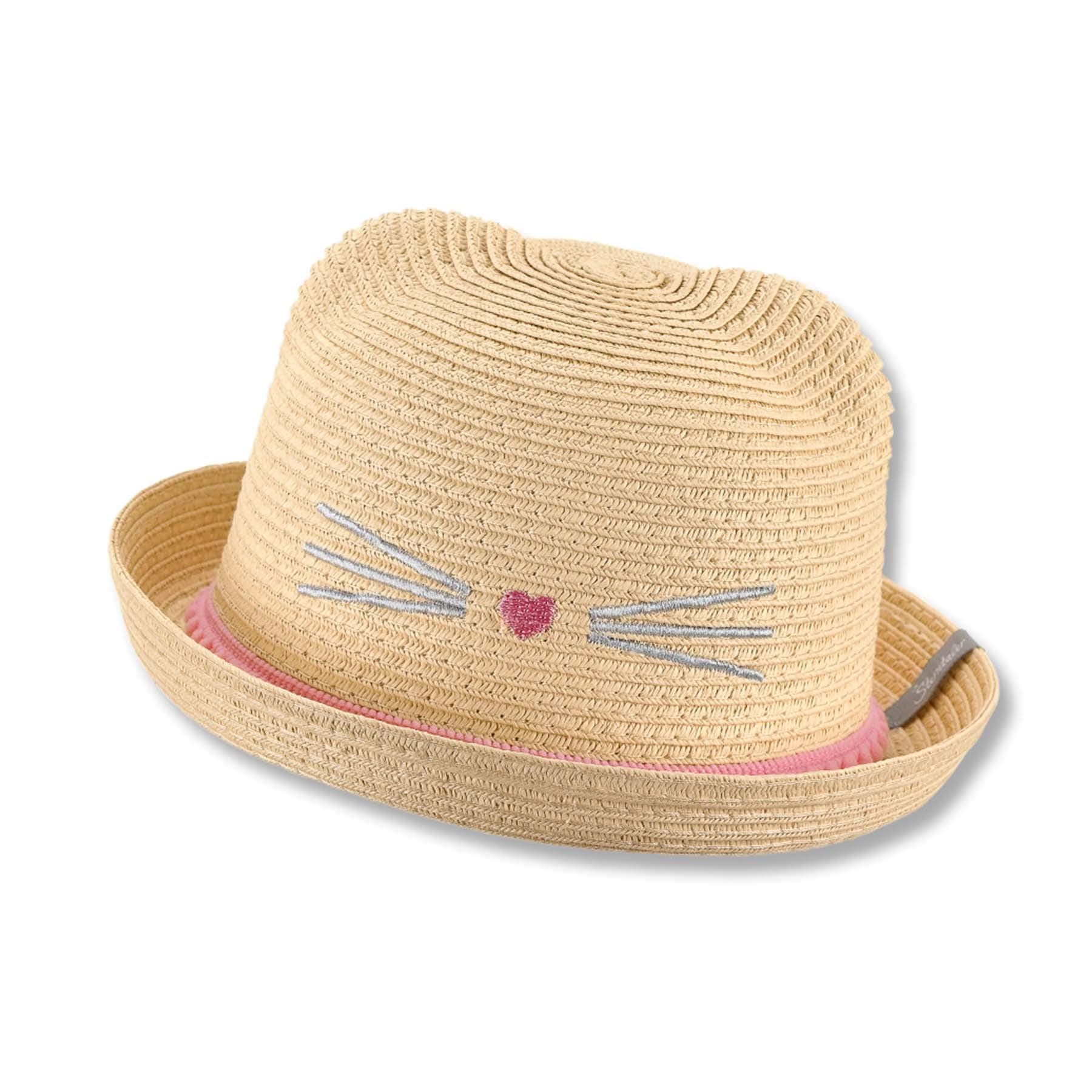 Süßer Sterntaler Strohhut Katze 😺🌞 - UV-Schutz 50+ Sommerhut für Mädchen 👧