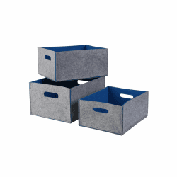 🌟 Kamino Flam Aufbewahrungsboxen-Set in Grau mit blauer Innenseite 📦