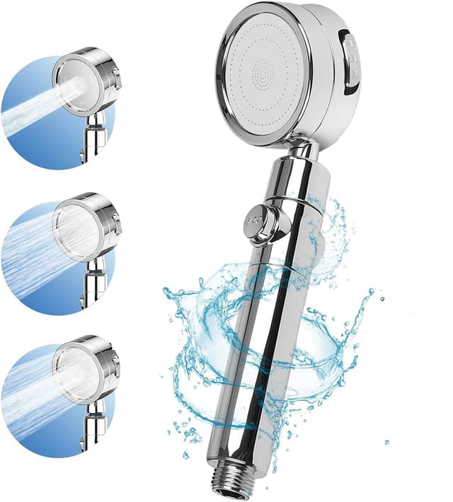 Wassersparende Handbrause mit 3 Wasserstrahlmodi 🚿