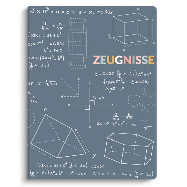 🎓 SKYDUE Zeugnismappe A4 - Hochwertige Kunststoffmappe mit 30 Hüllen (Blau) 📘