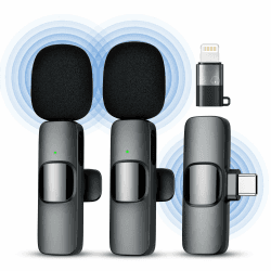 Qhot Kabelloses Lavalier Mikrofon für iPhone, iPad - Schwarz 🎤