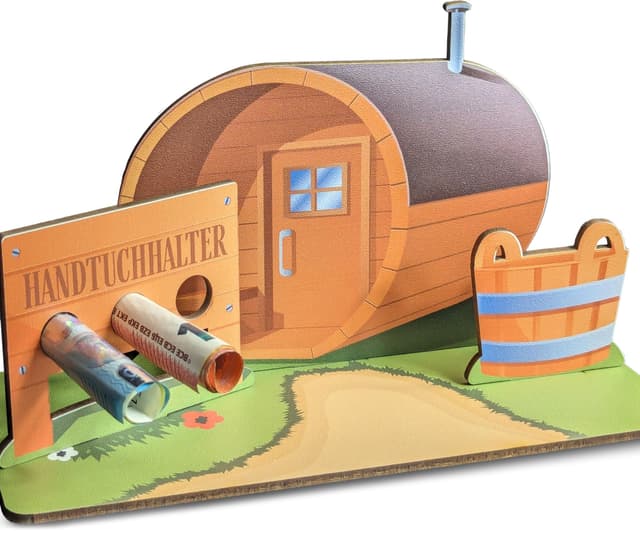 Sauna Geschenke Für Männer - Sauna 3D-Holzkarte | Geldgeschenke, Sauna Geschenkset