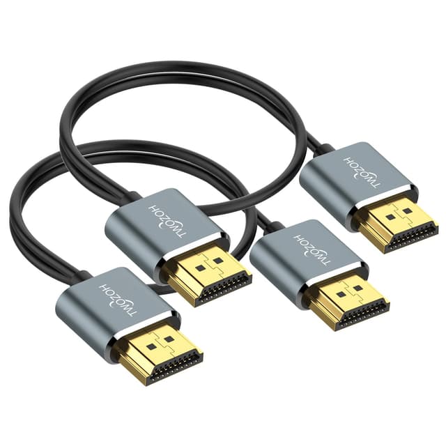 Twozoh Flexibles und Schlankes HDMI Kabel 0,5M 2 Stück - 9.34€