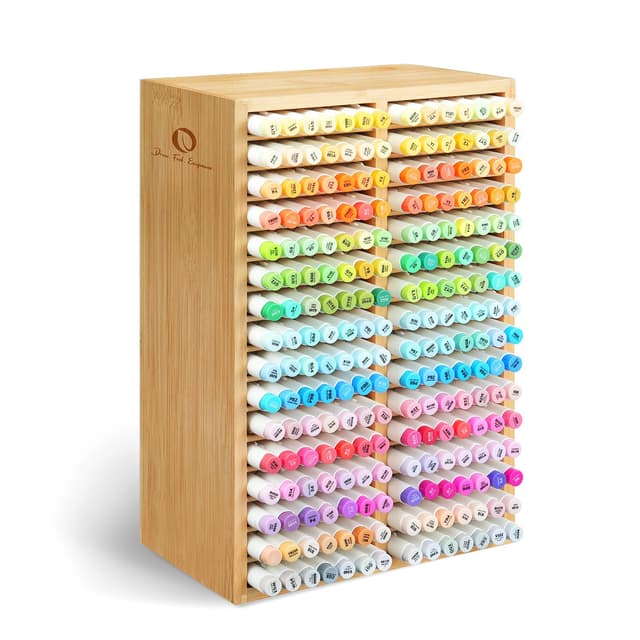 Ohuhu Bambus Marker Organizer - Holz Desktop Aufbewahrung für 224 Markerstifte 🎨🖊️