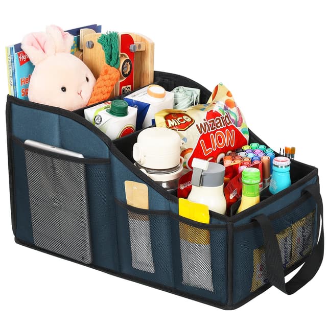 🚗 YOHOOLYO Auto Organizer Kinder Rücksitz mit 4 Fächern und 4 Getränkehalter 🍼📚
