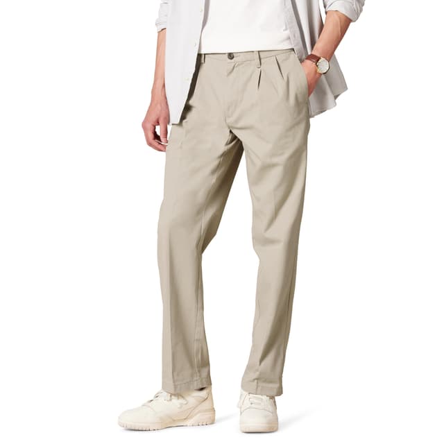 Amazon Essentials Herren Knitterfreie Chinohose | Klassische Passform | Bügelfalte | 40W / 29L Schiefergrau 😎👖