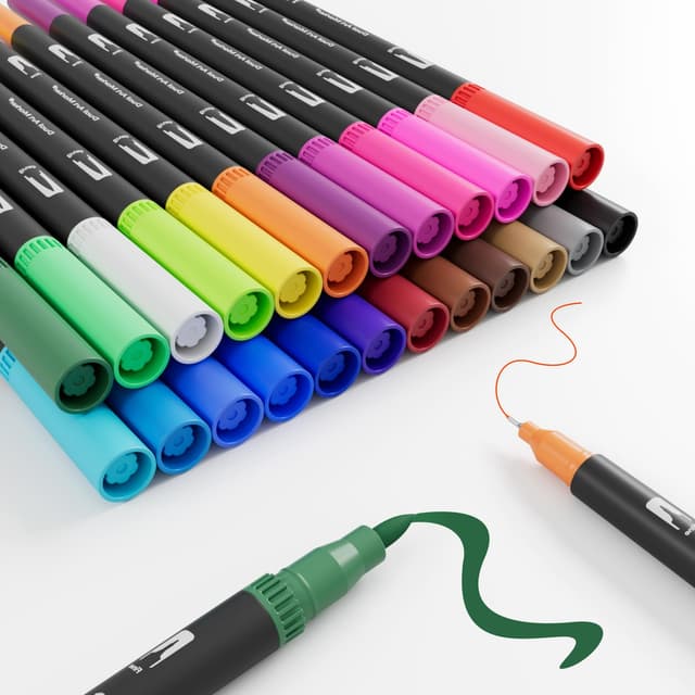 Jnyan Filzstifte Dual Brush Pinselmarker, 24 Farben 🎨🖌️