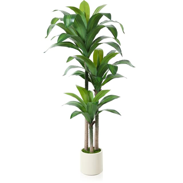 Kazeila Künstlicher Drachenbaum 150cm 🌿 Kunstpflanzen groß | Tropische Dekoration