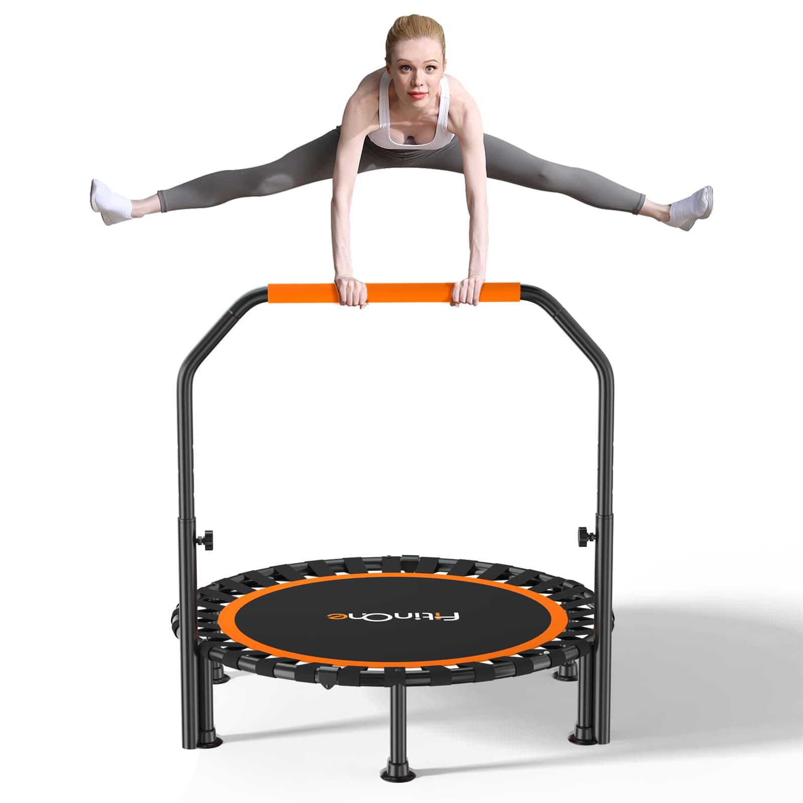 FitinOne Faltbares Mini-Trampolin 🏋️‍♂️ Tragkraft 204 kg 🌟 Fitness-Trampolin für Erwachsene und Kinder 102 cm