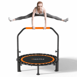 FitinOne Faltbares Mini-Trampolin 🏋️‍♂️ Tragkraft 204 kg 🌟 Fitness-Trampolin für Erwachsene und Kinder 102 cm