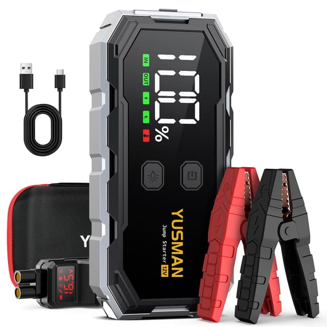 YUSMAN Starthilfe Powerbank für PKW | 6000A Autobatterie Booster für alle Fahrzeuge & 10.0L Diesel ⚡🚗