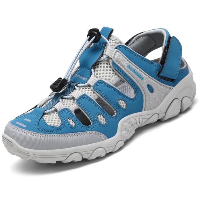 🌟 SAGUARO Herren Damen Sandalen Bequem Atmungsaktiv Outdoor Sport Trekking & Wandersandalen 39 EU Blau 🌟