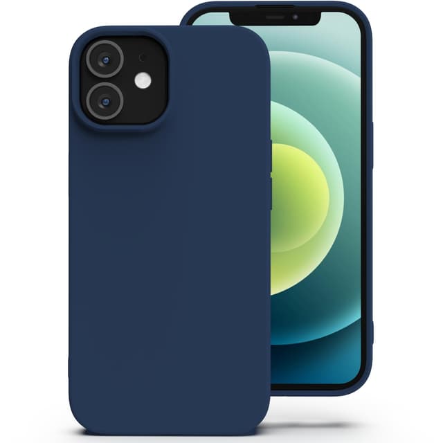 Zuvirelx Glatte Silikon hülle für iPhone 12/12 Pro - Dunkelblau