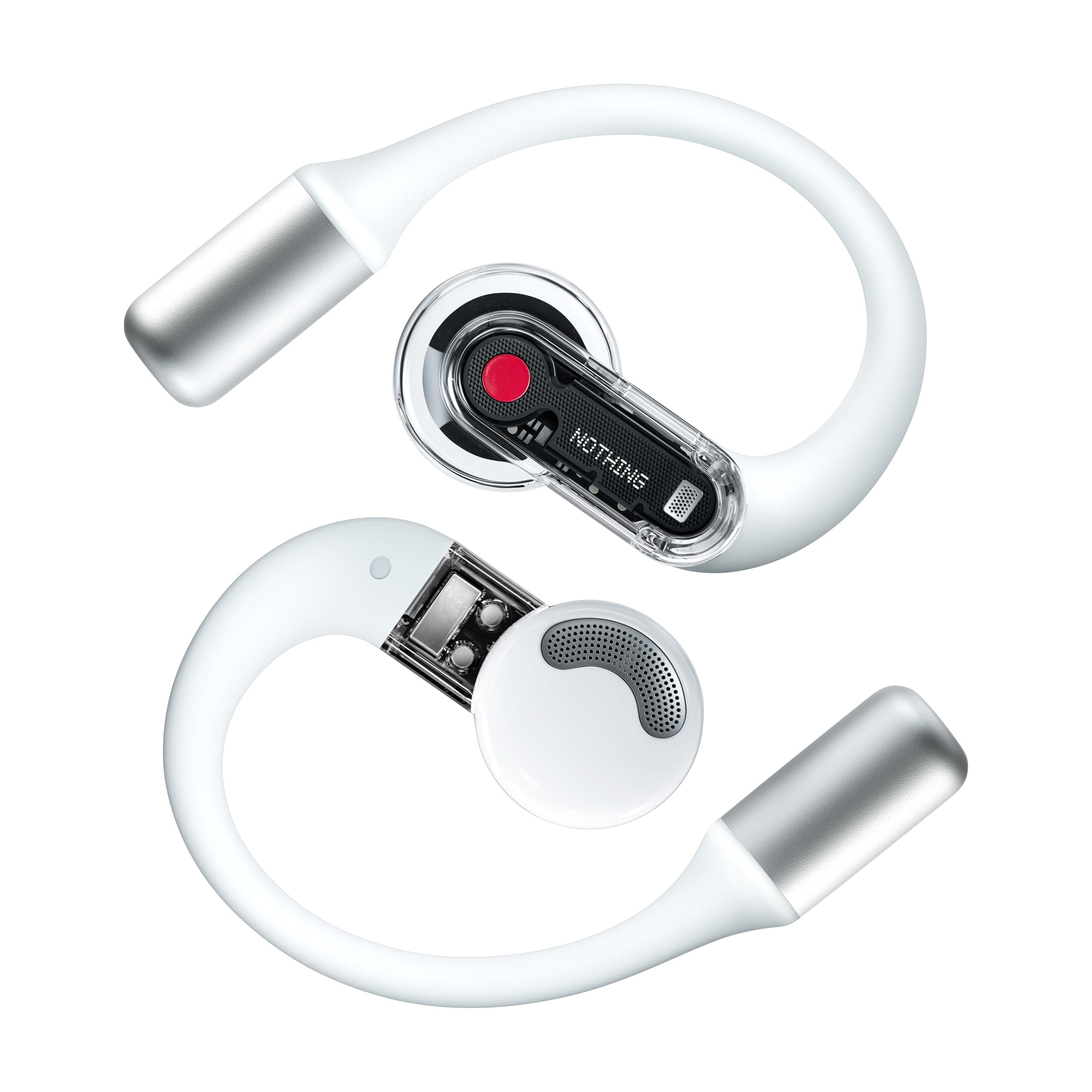 🎧 Nothing Ear (Open) Open-Ear-Ohrhörer mit Zwei Mikrofone und AI Clear Voice - Weiß