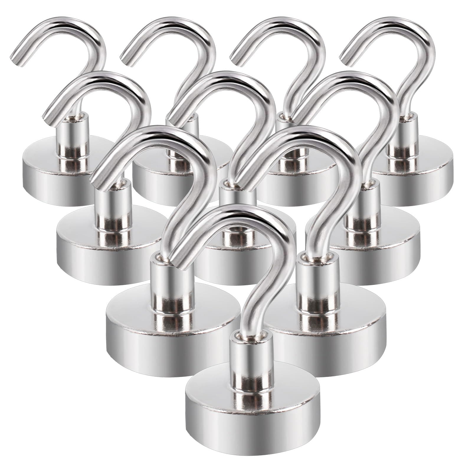🌟🧲 Aenienoe Magnethaken Extra Stark 20mm Magnet Haken Starke Magnete mit Haken 15kg Klein Magnetische Neodym Magnetic Hooks Hakenmagnete 10Stück 🌟🧲