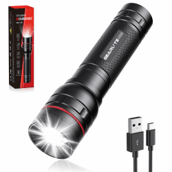 🔦 GEARLITE Taschenlampe LED Aufladbar, 2000 Lumen LED Taschenlampe Extrem Hell mit 3 Modi