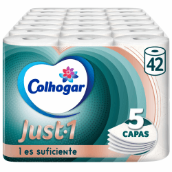 🧻🎉 Colhogar Just 1 x 42 Toilettenpapier, extra saugfähig, Packung mit 6 Rollen 🎉🧻