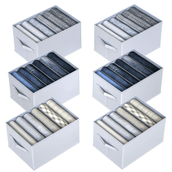 Hinrey Schrank Organizer 6 Stück für Hosen Hemden Unterwäsche