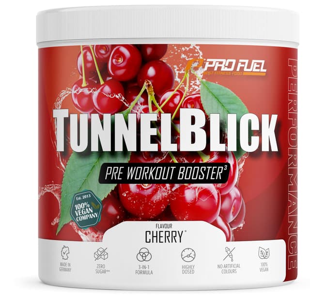 Pre-Workout-Booster³ KIRSCHE 440g - unglaublich lecker - TUNNELBLICK Trainingsbooster³