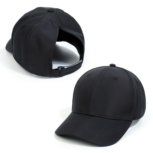 Baseball Cap Damen Sommer Basecap mit Pferdeschwanz Loch Stil Schwarz ⚾🌞
