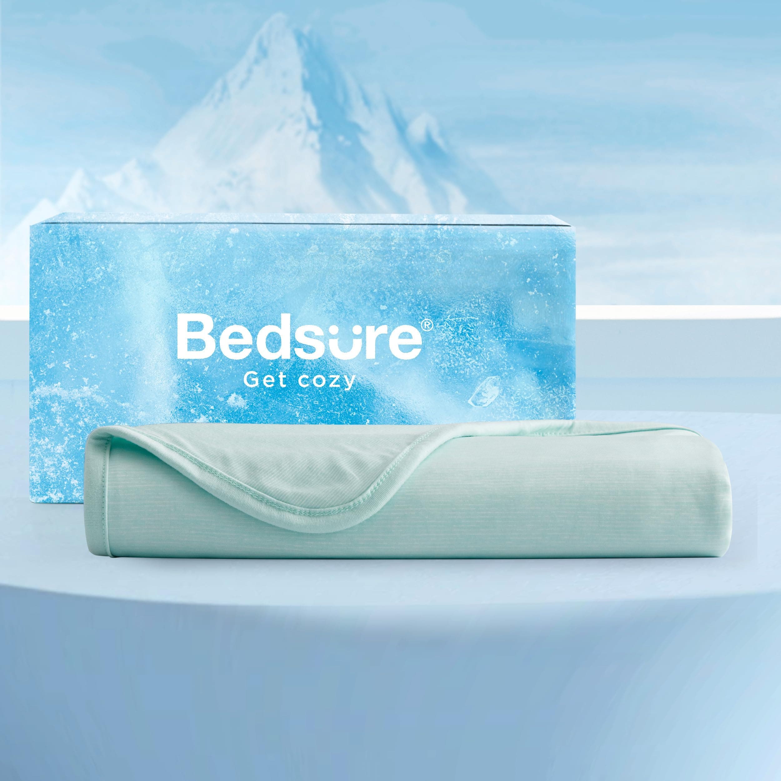🌬️ BEDSURE Kühldecke für Sommer 150X200cm - Sommerdecke Leichte Kühlfasern Arc-chill Q-Max>0.4