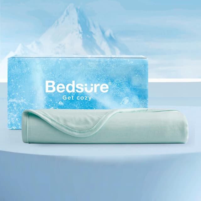 🌬️ BEDSURE Kühldecke für Sommer 150X200cm - Sommerdecke Leichte Kühlfasern Arc-chill Q-Max>0.4