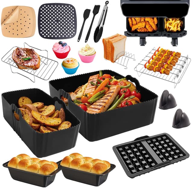 🔥🍟 Airfryer Zubehör-Set für Philips Airfryer Dual Basket 3000 Serie 🍳🥖