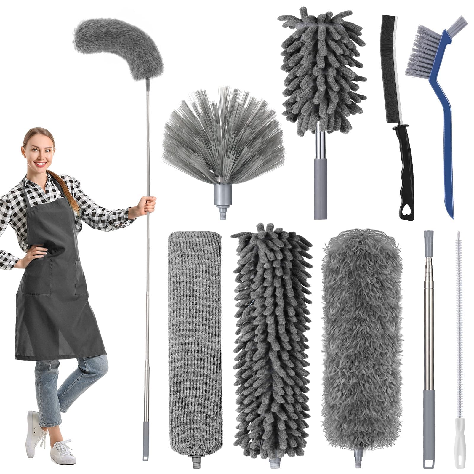 Effizientes 9-teiliges Staubwedel Teleskop Set 🌟 - Nur 14.44€