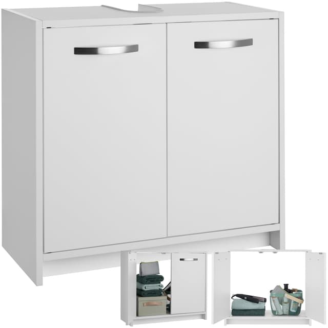 🛁🚪🔳 Tectake® Waschbeckenunterschrank - Badschrank für unter Waschbecken 🚪🔳