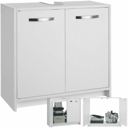 🛁🚪🔳 Tectake® Waschbeckenunterschrank - Badschrank für unter Waschbecken 🚪🔳
