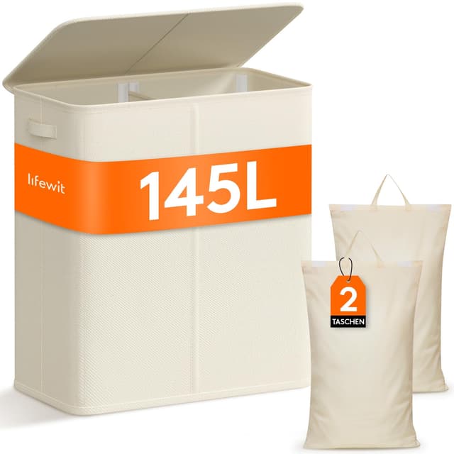 Angebot: Lifewit 145L Wäschekorb 2 Fächer 🧺👚