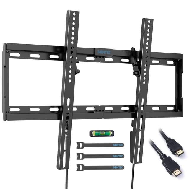 📺🔧 BONTEC TV Wandhalterung für 37-80 Zoll Fernseher - Neigbar & Platzsparend 📏