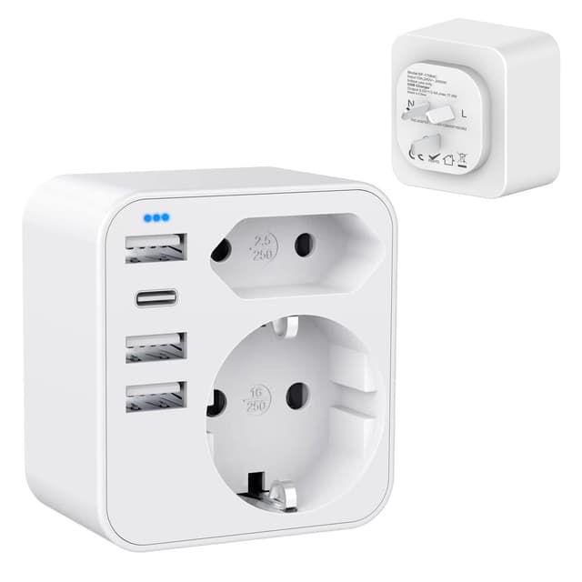 🔌🌏 HANYEAL Adapter Australien mit 4 USB 3.4A - 6-in-1 Reiseadapter