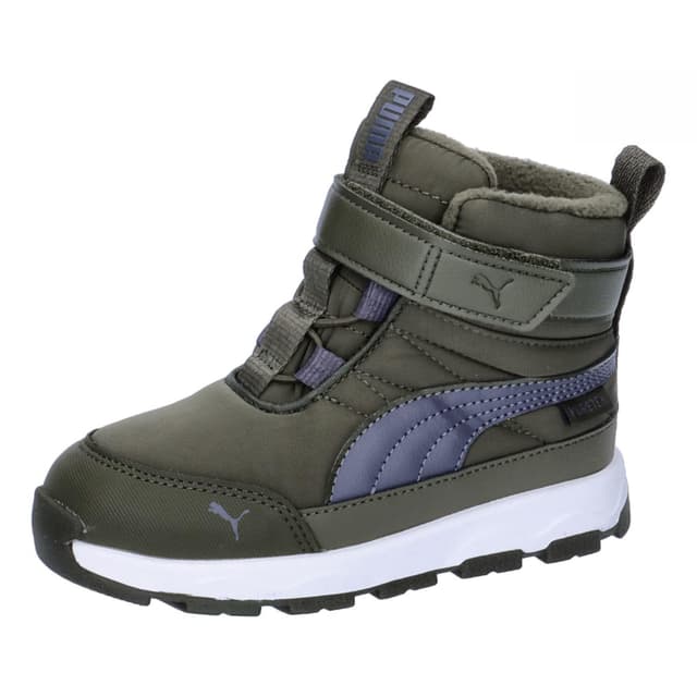 👶 PUMA Unisex Baby Evolve Boot Puretex Ac+inf Sneaker 20 EU Dark Olive Galactic Gray Puma White
