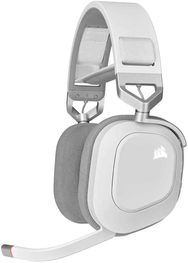 CORSAIR HS80 RGB WIRELESS Multiplattform-Gaming-Headset - Dolby Atmos - Weiß 🎮