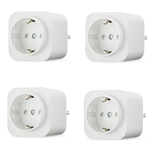 🔌 Amazon Basics Smart WLAN-Steckdose 2.4 GHz Wi-Fi für EU-Steckdose, Weiß, 4 Stück
