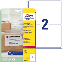 📦 AVERY Zweckform L7996-25 Wetterfeste Versandetiketten 🏷️