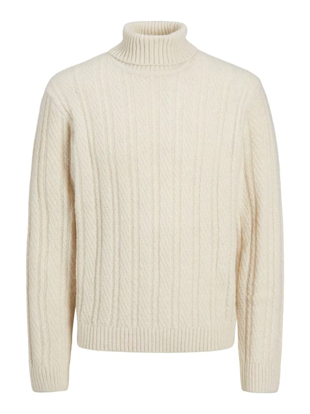 🔥 JACK & JONES Herren Rollkragenpullover in Sommer Sand 🌞