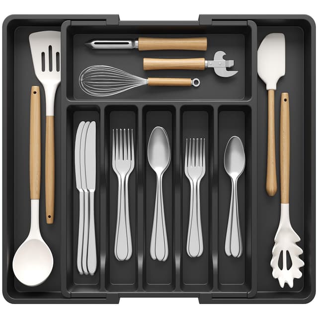 🌟 Lifewit Besteckkasten für Schubladen - Großer Küche Organizer 🍴