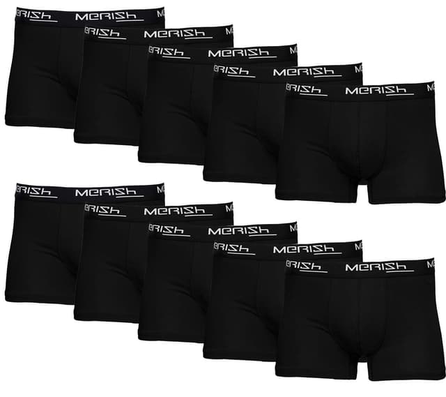 🩲 MERISH Boxershorts Herren 10er Pack S-5XL Schwarz 🔥