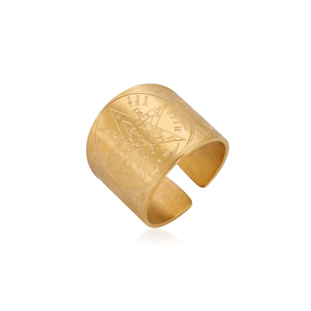 Tetragrammaton Ring aus Edelstahl - Symbol für Liebe, Weisheit und Schutz ✨