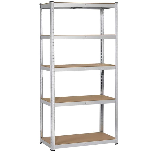 🔧🔩 Yaheetech Lagerregal 180x90x40 cm Kellerregal 5 Ebenen Steckregal 🏋️‍♂️🔨