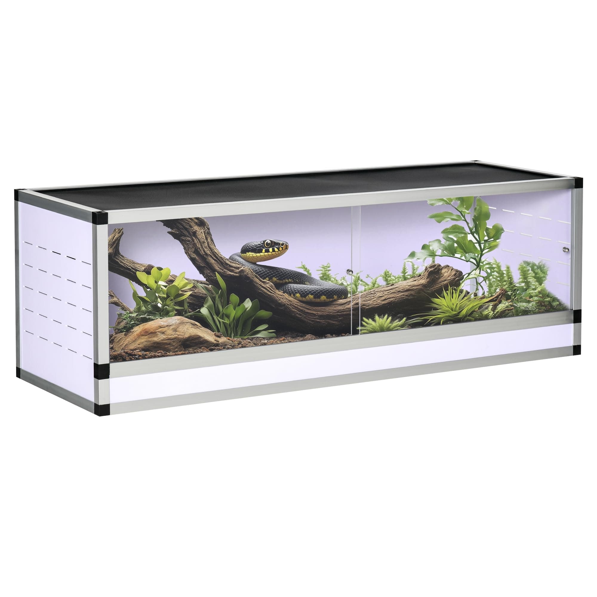 🦎 PawHut Terrarium aus Aluminium für Reptilien Amphibien Spinnentiere 🦎